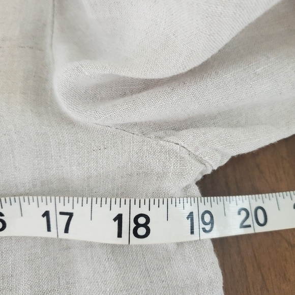 Chicos Women 100% Linen Shirt Size 0 US Small 3/4 Sleeve Minimalist Quiet Luxury - Picture 9 of 11